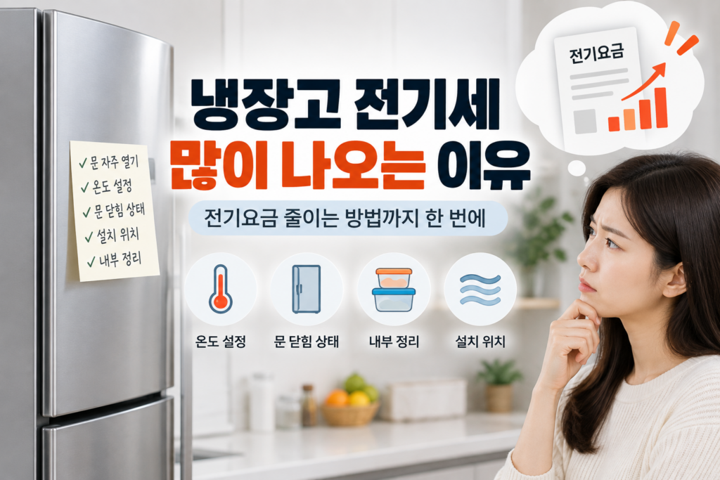 냉장고 전기세 많이 나오는 이유 | 전기요금 줄이는 방법 1 냉장고 전기세 많이 나오는 이유