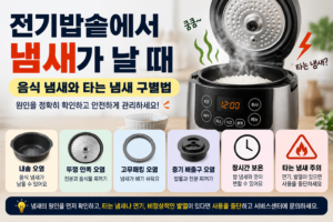 전기밥솥에서 냄새가 날 때 | 음식 냄새와 타는 냄새 구별법 3 전기밥솥에서 냄새가 날 때 음식 냄새와 타는 냄새 구별법